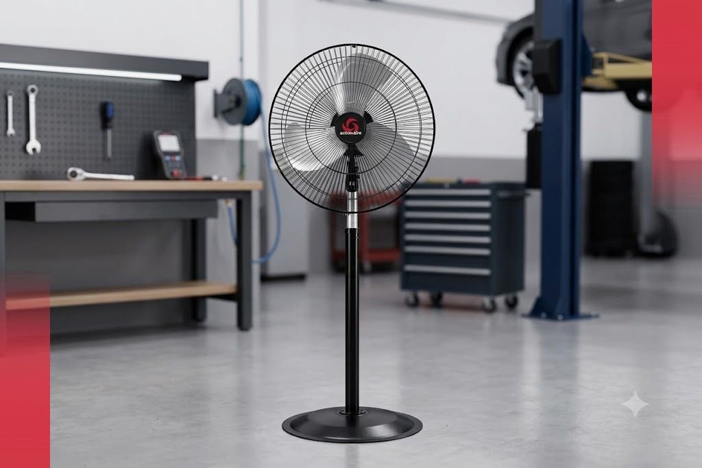 Action Aire - Commercial Pedestal Fan for Auto Repair Shops