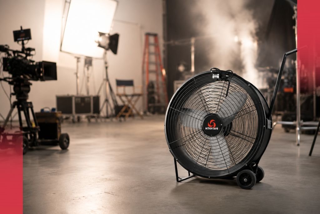 Portable Drum Fan for Film Production